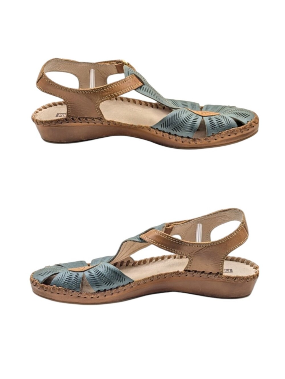 Pikolinos Vallarta T-Strap Leather Sandals Size 39 US 8.5  EUC $180   S4138 - Picture 6 of 12